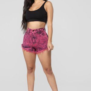 High Rise Denim Shorts